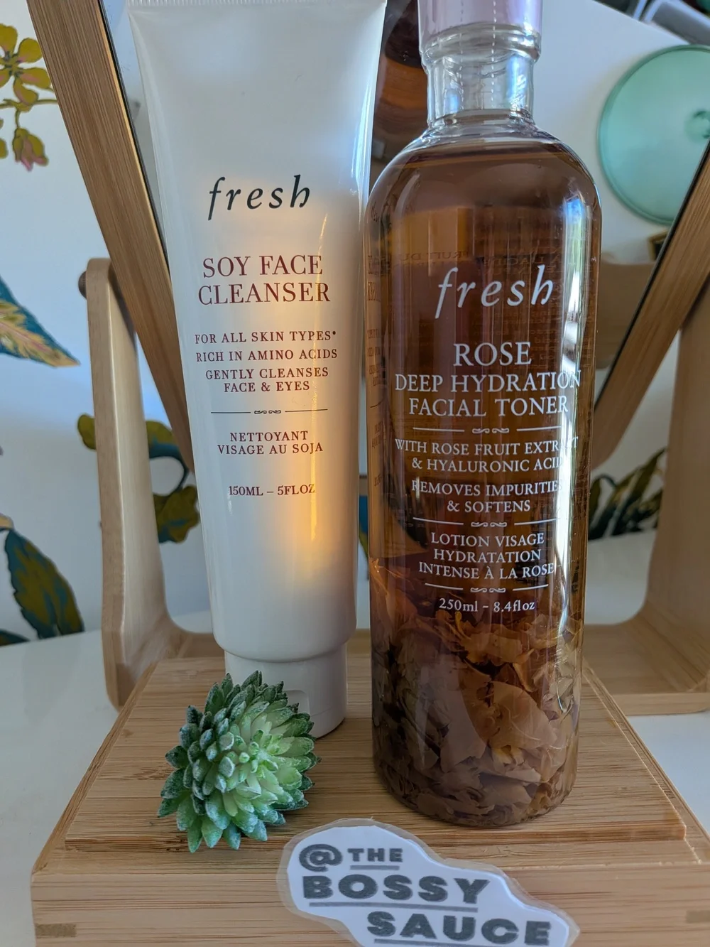 Fresh Soy Face Cleanser + Rose Deep Hydration Toner Duo NWT